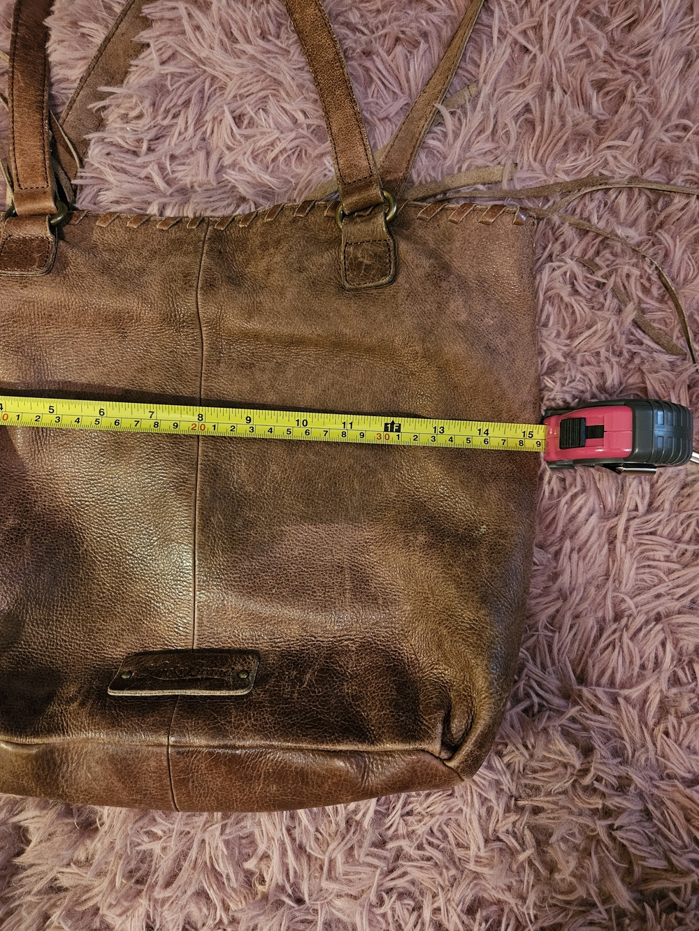 Lucky Brand✨️Vintage Boho Logan Tote-Distressed Brown - Picture 11 of 12